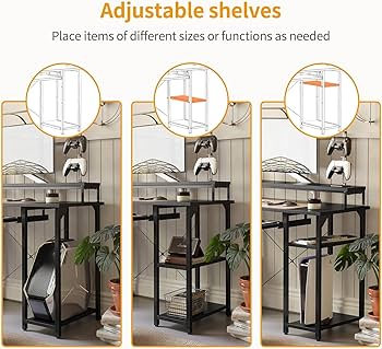 ◆user_aca3fdf3◆ CubiCubi 47 Inch Computer Desk with Storage Shelves Monitor